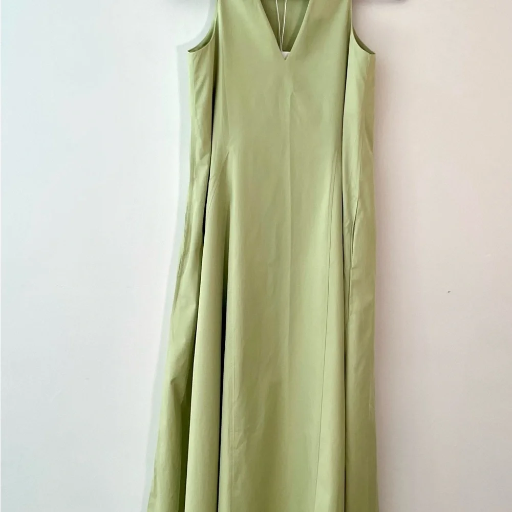 COS women’s pale lime green cotton swing dress. Size 2. NWT. - Picture 9 of 11